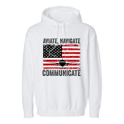 Pilot For Wo Airplane Aviation Pilots Plane Captain Garment-Dyed Fleece Hoodie