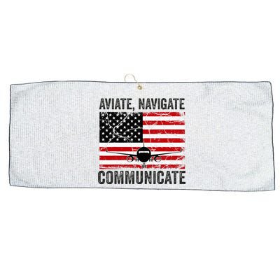 Pilot For Wo Airplane Aviation Pilots Plane Captain Large Microfiber Waffle Golf Towel