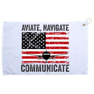 Pilot For Wo Airplane Aviation Pilots Plane Captain Grommeted Golf Towel