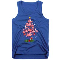 Pink Flamingo Xmas Tree Merry Flocking Christmas Gift Tank Top