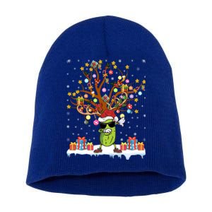 Pickle Fruit Xmas Lighting Tree Santa Pickle Christmas Tree Funny Gift Short Acrylic Beanie