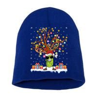 Pickle Fruit Xmas Lighting Tree Santa Pickle Christmas Tree Funny Gift Short Acrylic Beanie