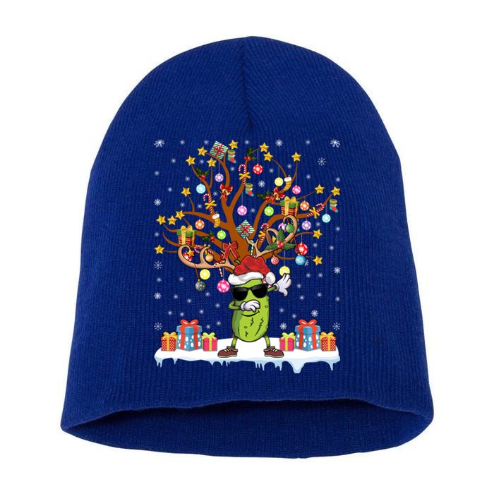 Pickle Fruit Xmas Lighting Tree Santa Pickle Christmas Tree Funny Gift Short Acrylic Beanie