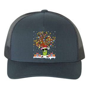 Pickle Fruit Xmas Lighting Tree Santa Pickle Christmas Tree Funny Gift Yupoong Adult 5-Panel Trucker Hat