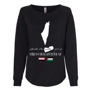 Peace From Yemen To Palestine Yemen Flag Free Palestine Womens California Wash Sweatshirt