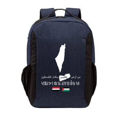 Peace From Yemen To Palestine Yemen Flag Free Palestine Vector Backpack