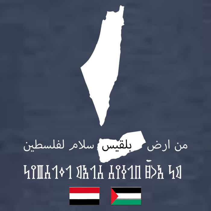 Peace From Yemen To Palestine Yemen Flag Free Palestine Premium T-Shirt
