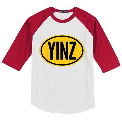 Pittsburgh Funny Yinz Steel City Yinzer Home Pennsylvania Kids Colorblock Raglan Jersey