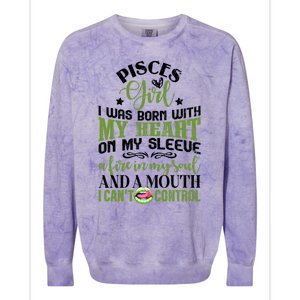 Pisces Funny Zodiac Sign Graphic Great Gift Colorblast Crewneck Sweatshirt