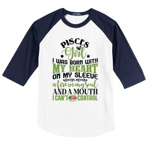 Pisces Funny Zodiac Sign Graphic Great Gift Baseball Sleeve Shirt