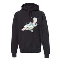 Platypus Floral Zookeeper Animal Lover Marine Biologist Premium Hoodie