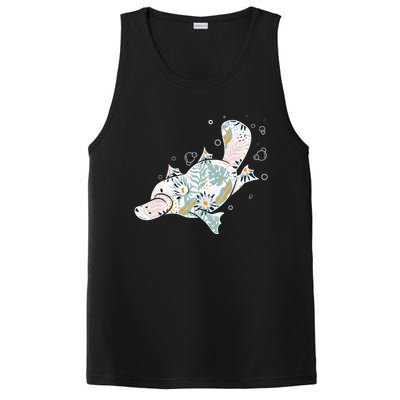 Platypus Floral Zookeeper Animal Lover Marine Biologist PosiCharge Competitor Tank