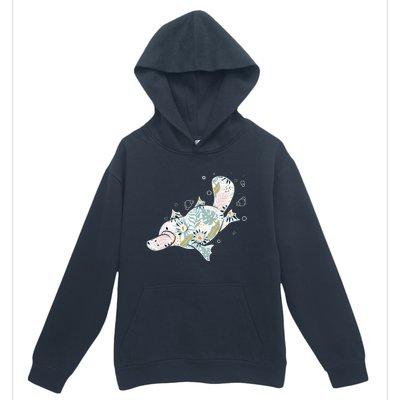 Platypus Floral Zookeeper Animal Lover Marine Biologist Urban Pullover Hoodie