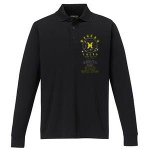 Pisces Facts Zodiac Sign Birthday Horoscope Astrology Funny Gift Performance Long Sleeve Polo