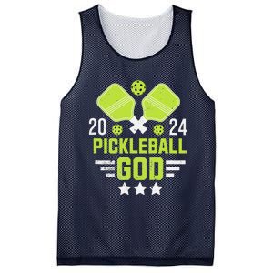 Pickleball God 2024 Funny Mesh Reversible Basketball Jersey Tank