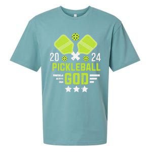 Pickleball God 2024 Funny Sueded Cloud Jersey T-Shirt