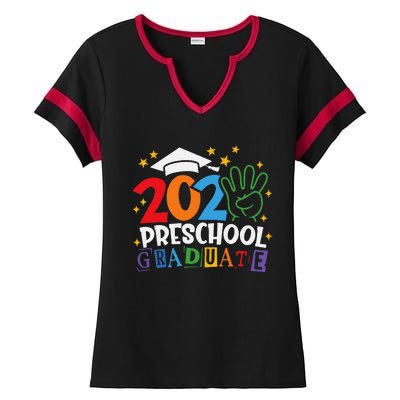 Preschool Graduate 2024 Proud Family Senior Graduation Day Ladies Halftime Notch Neck Tee