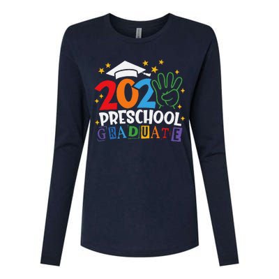 Preschool Graduate 2024 Proud Family Senior Graduation Day Womens Cotton Relaxed Long Sleeve T-Shirt