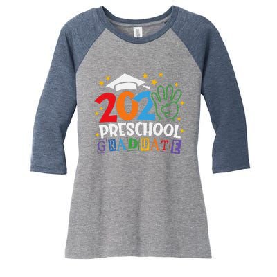 Preschool Graduate 2024 Proud Family Senior Graduation Day Women's Tri-Blend 3/4-Sleeve Raglan Shirt