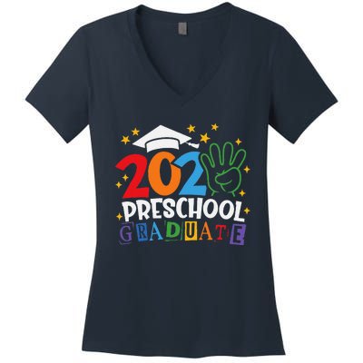 Preschool Graduate 2024 Proud Family Senior Graduation Day Women's V-Neck T-Shirt