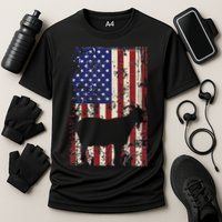 Patriotic Goat 4th of July American Flag Performance Shirt