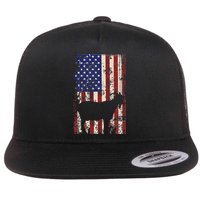 Patriotic Goat 4th of July American Flag Flatbill Hat