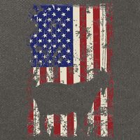 Patriotic Goat 4th of July American Flag Cotton Canvas Backpack