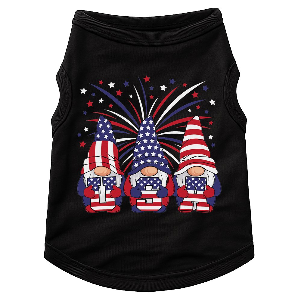 Patriotic Gnomes 4th Of July Usa Women Doggie Tank