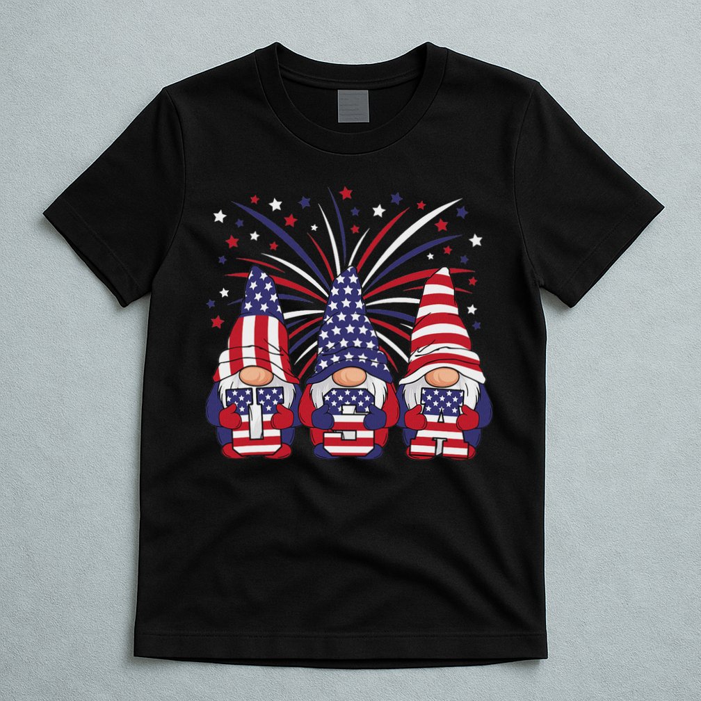 Patriotic Gnomes 4th Of July Usa Women T-Shirt