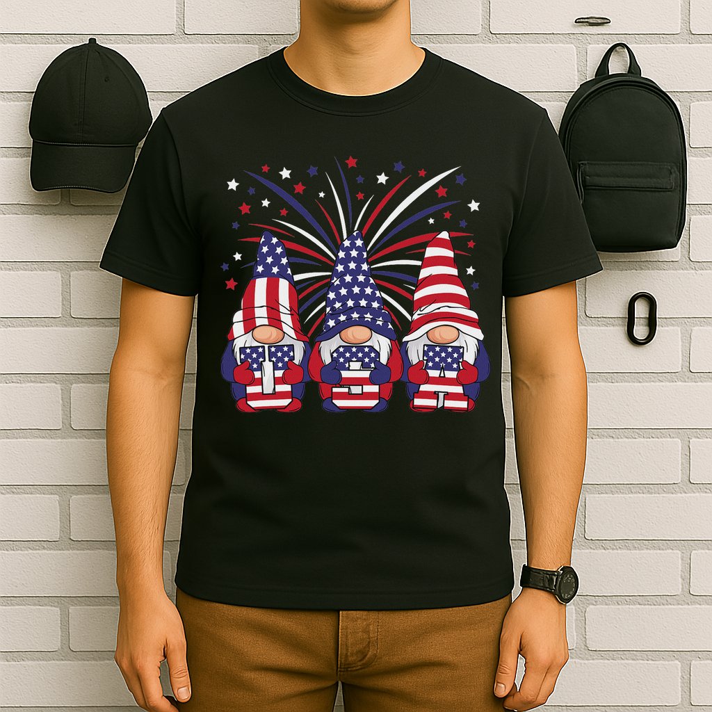 Patriotic Gnomes 4th Of July Usa Women T-Shirt