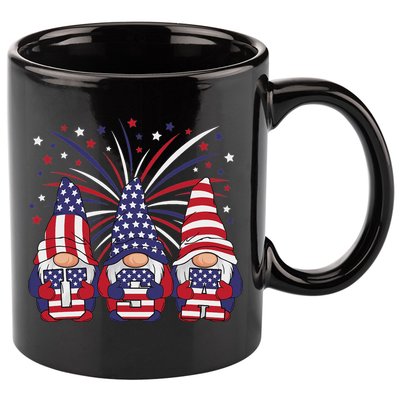 Patriotic Gnomes 4th Of July Usa Women 11oz C Handle Ceramic Mug