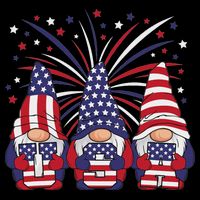 Patriotic Gnomes 4th Of July Usa Women Baby Bodysuit