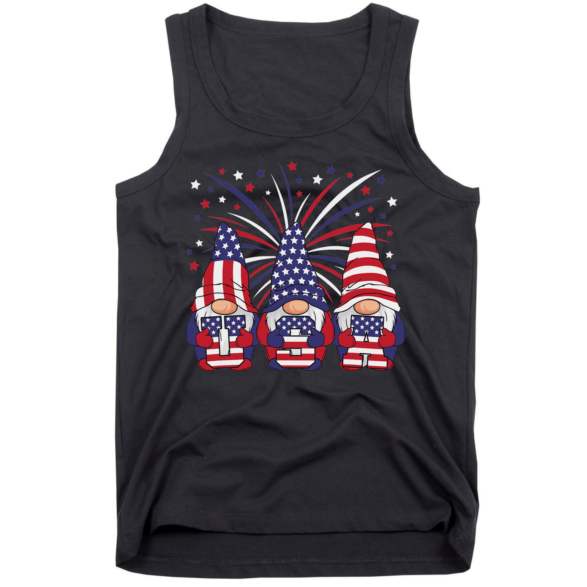 Patriotic Gnomes 4th Of July Usa Women Tank Top