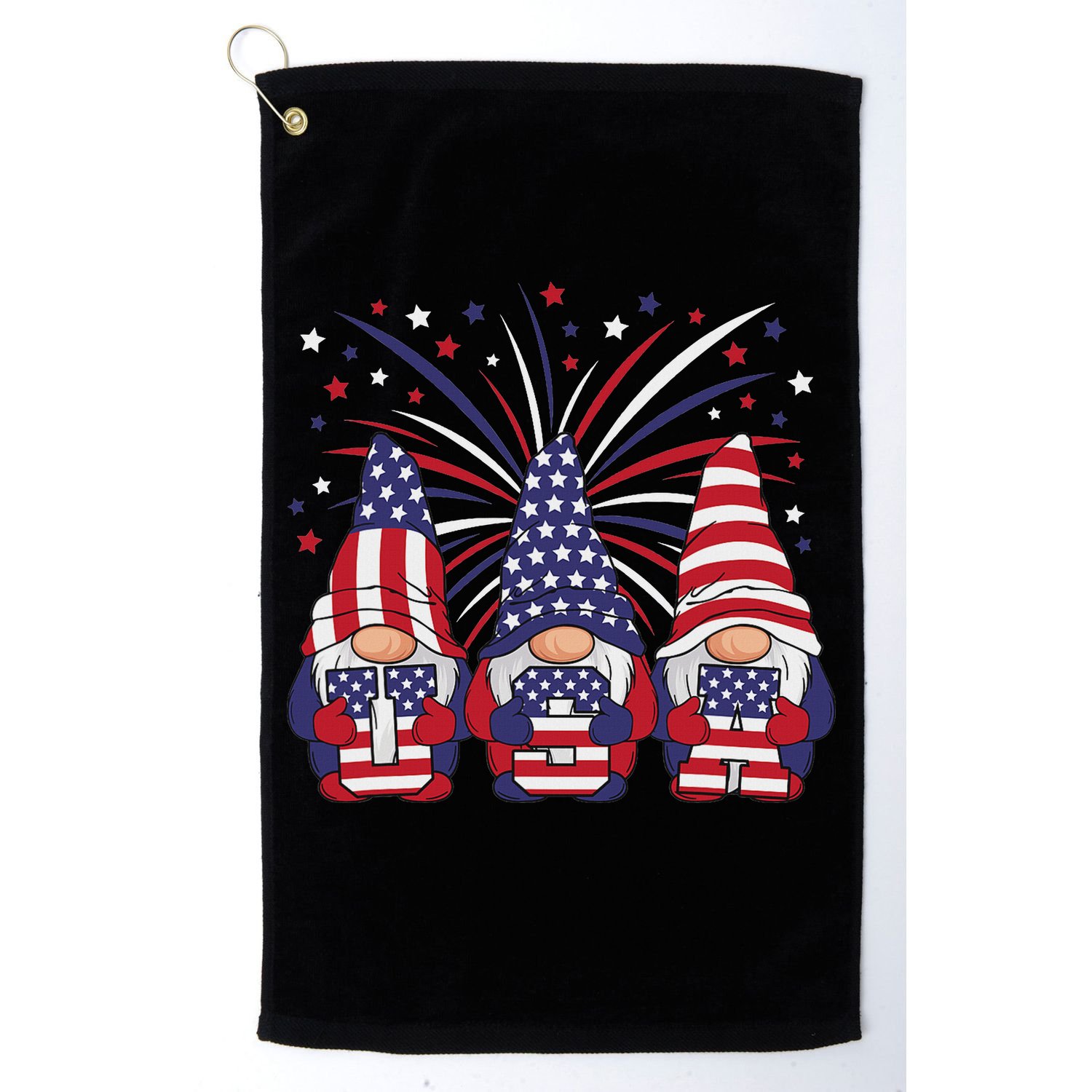 Patriotic Gnomes 4th Of July Usa Women Golf Towel
