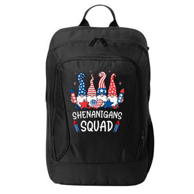 Patriotic Gnomes 4th Of July Funny Shenanigans Squad City Backpack