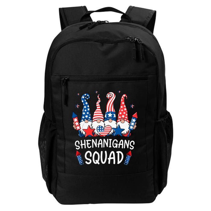 Patriotic Gnomes 4th Of July Funny Shenanigans Squad Backpack