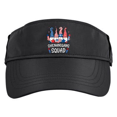 Patriotic Gnomes 4th Of July Funny Shenanigans Squad Adult Drive Performance Visor