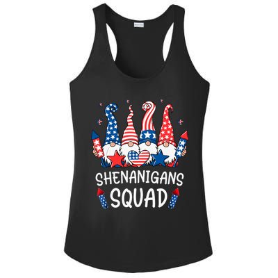 Patriotic Gnomes 4th Of July Funny Shenanigans Squad Ladies PosiCharge Competitor Racerback Tank