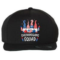 Patriotic Gnomes 4th Of July Funny Shenanigans Squad Wool Snapback Cap