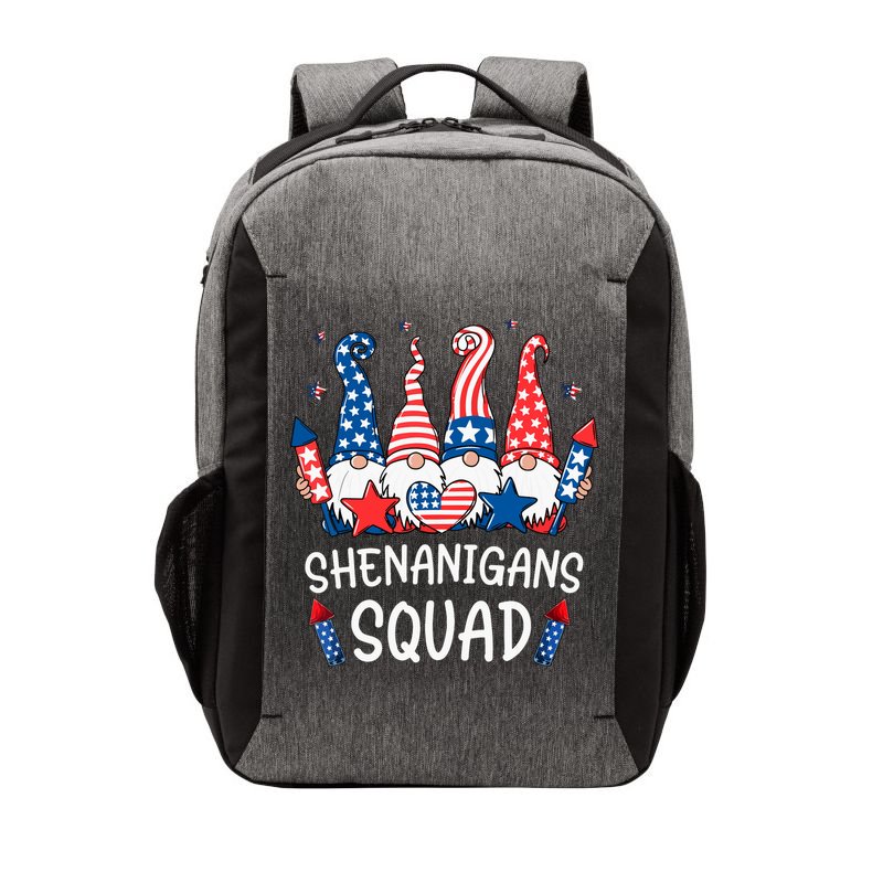 Patriotic Gnomes 4th Of July Funny Shenanigans Squad Vector Backpack