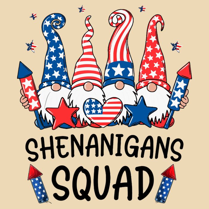 Patriotic Gnomes 4th Of July Funny Shenanigans Squad Bag