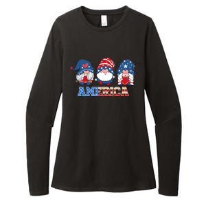 Patriotic Gnomes 4th Of July Funny Gnome Love American Flag Womens CVC Long Sleeve Shirt