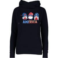 Patriotic Gnomes 4th Of July Funny Gnome Love American Flag Womens Funnel Neck Pullover Hood