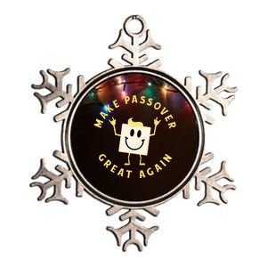 Passover Great Again Funny Matzah Jewish Metallic Star Ornament