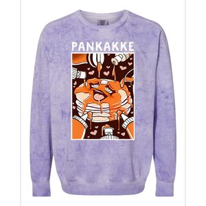 Pankakke Graphic Anime Funny Naughty Foodie Pun Pankakke Colorblast Crewneck Sweatshirt