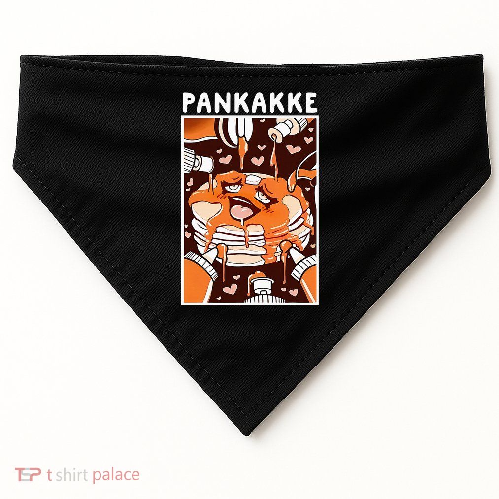 Pankakke Graphic Anime Funny Naughty Foodie Pun Pankakke USA-Made Doggie Bandana