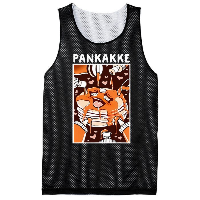 Pankakke Graphic Anime Funny Naughty Foodie Pun Pankakke Mesh Reversible Basketball Jersey Tank