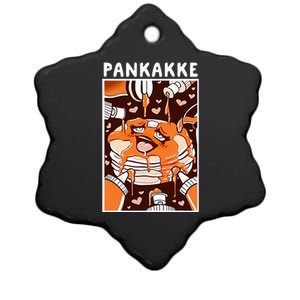 Pankakke Graphic Anime Funny Naughty Foodie Pun Pankakke Ceramic Star Ornament