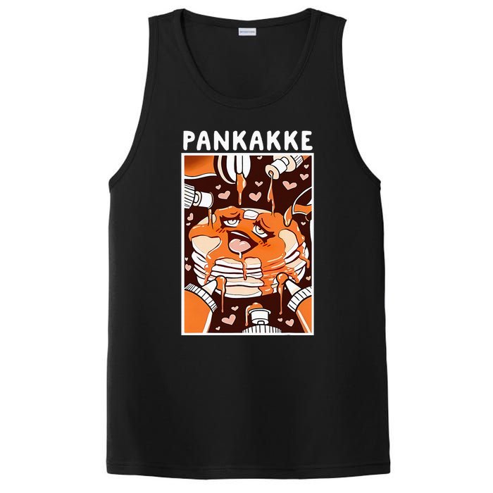 Pankakke Graphic Anime Funny Naughty Foodie Pun Pankakke PosiCharge Competitor Tank