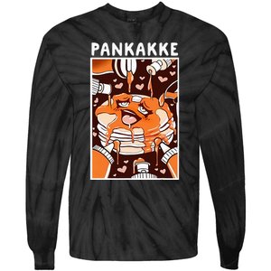 Pankakke Graphic Anime Funny Naughty Foodie Pun Pankakke Tie-Dye Long Sleeve Shirt